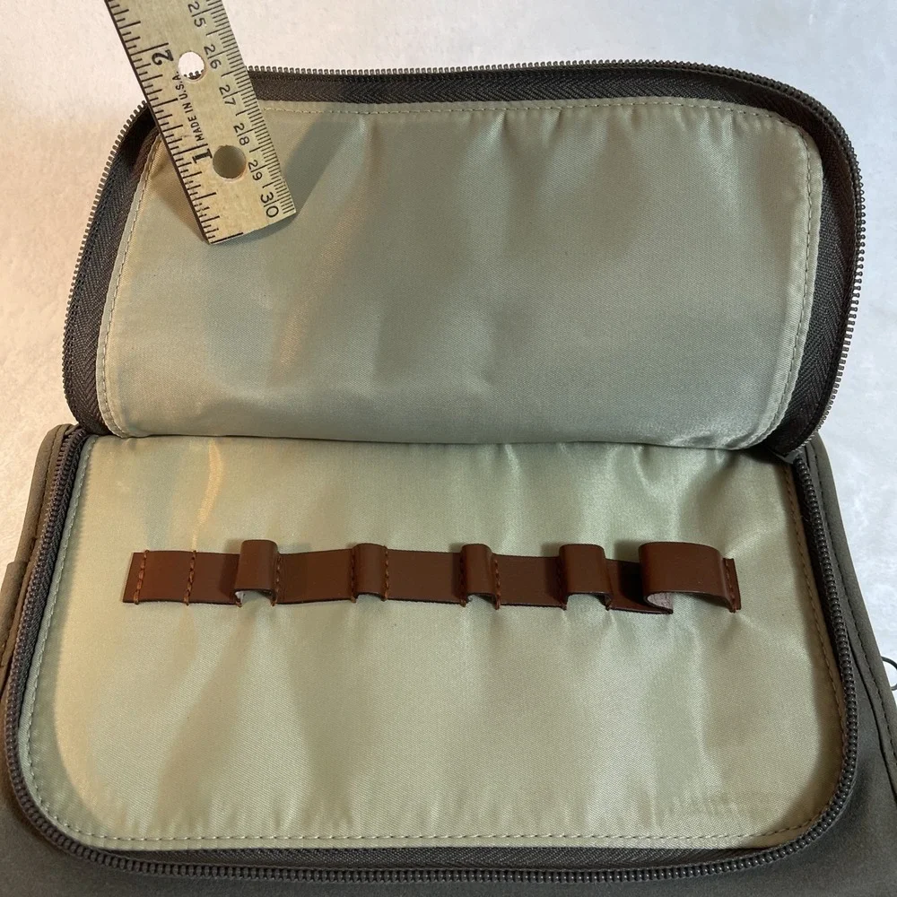 Olive‎ Green Suede Travel Hanging Toiletry Makeup Jewelry Organizer Adjustable
